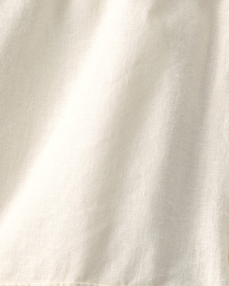Boys Twill Cargo Shorts - Cream