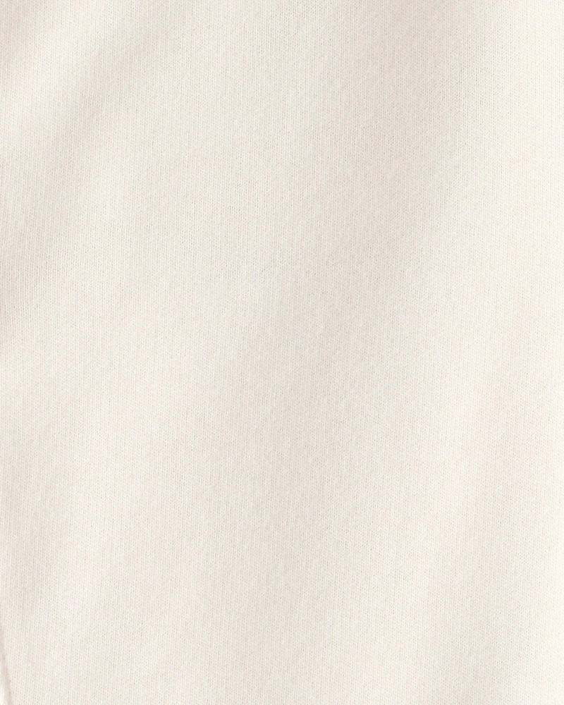 Toddler Girl French Terry Wide-Leg Active Pants - Ivory