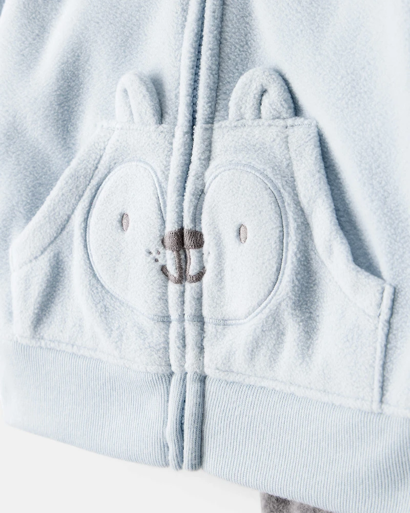 Baby Boy 3-Piece Wolf Cardigan Set