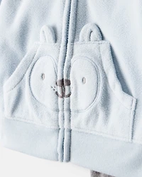 Baby Boy 3-Piece Wolf Cardigan Set