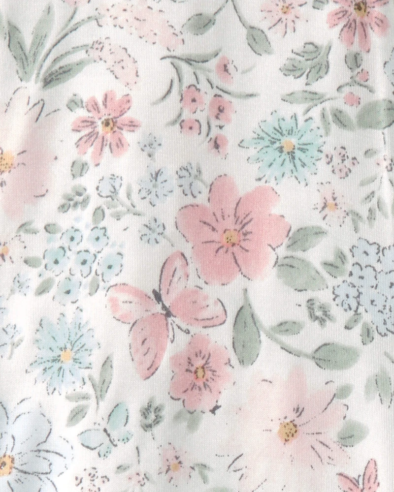 Toddler Girl Butterfly Garden PurelySoft 1-Piece Pajama