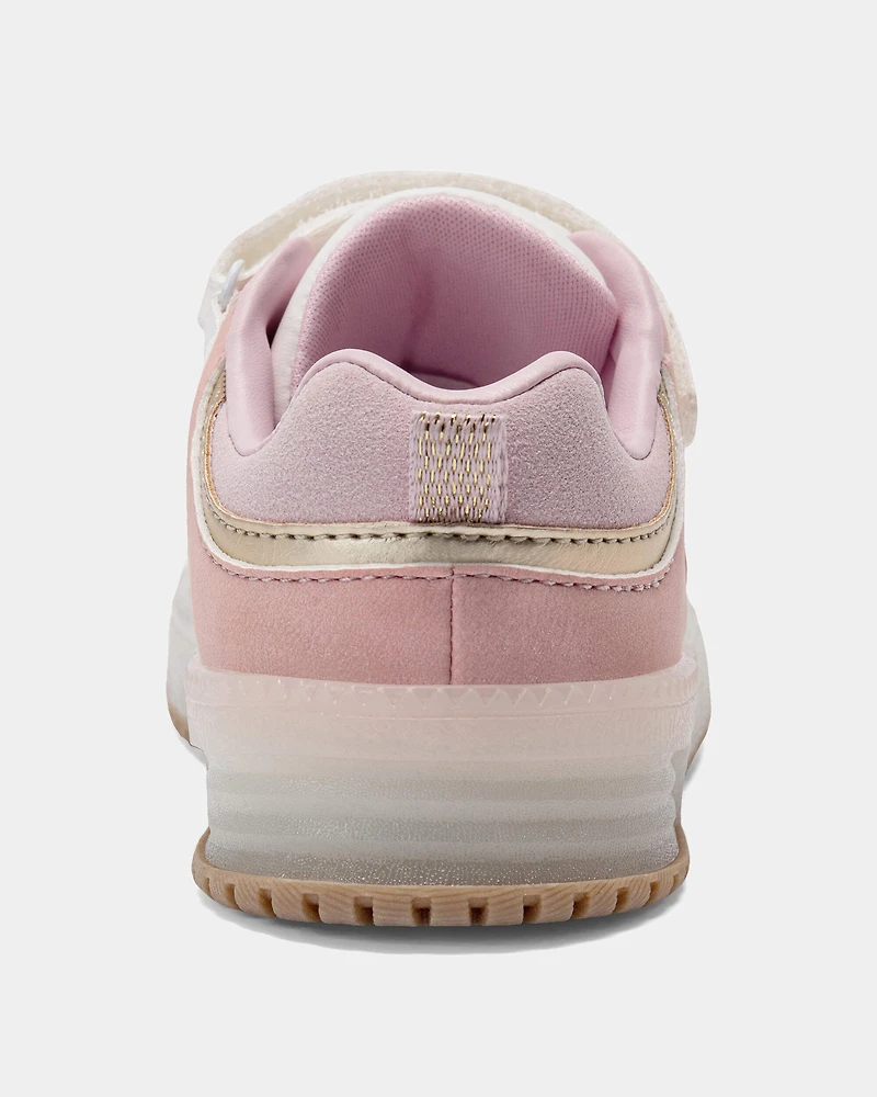 Toddler Girl Color Block Casual Sneakers - Pink/White