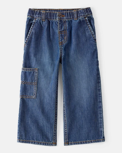 Toddler Boy  Wide-Leg Carpenter Denim Jeans - Medium Wash