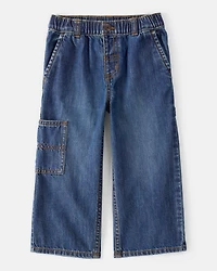 Toddler Boy  Wide-Leg Carpenter Denim Jeans - Medium Wash