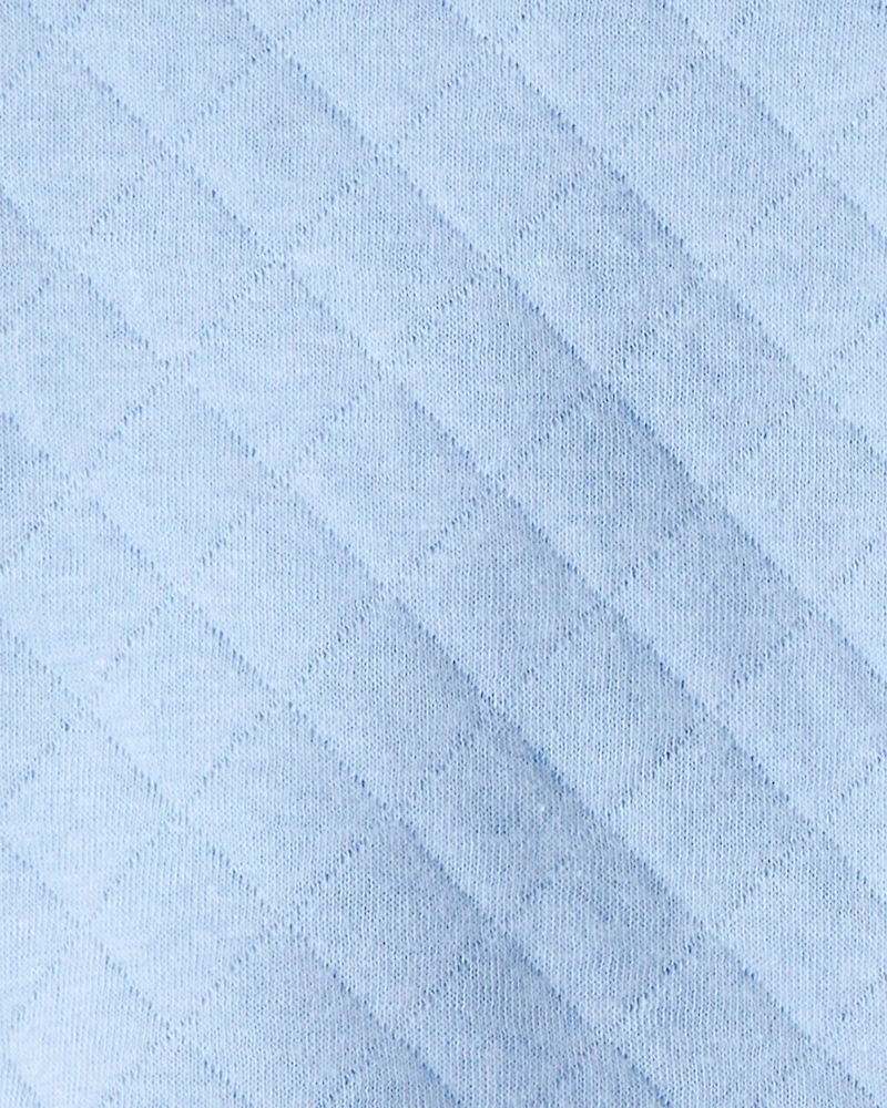 Baby Girl 3-Piece Floral Vest Outfit Set - Blue