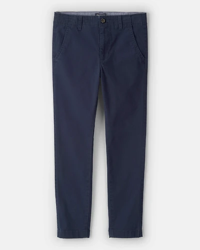 Boys Slim Tapered Chino Pants - Navy