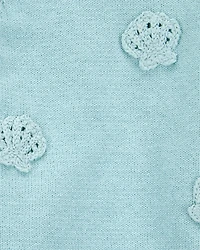 Baby Girl 2-Piece Crochet Sweater Knit Tank & Diaper Cover Set
