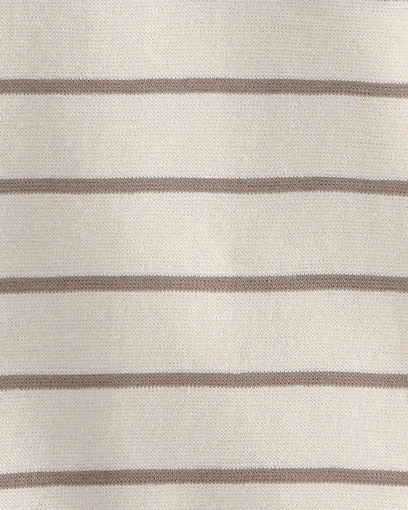 Toddler 2-Piece Organic Cotton Top & Short Set in Stripes