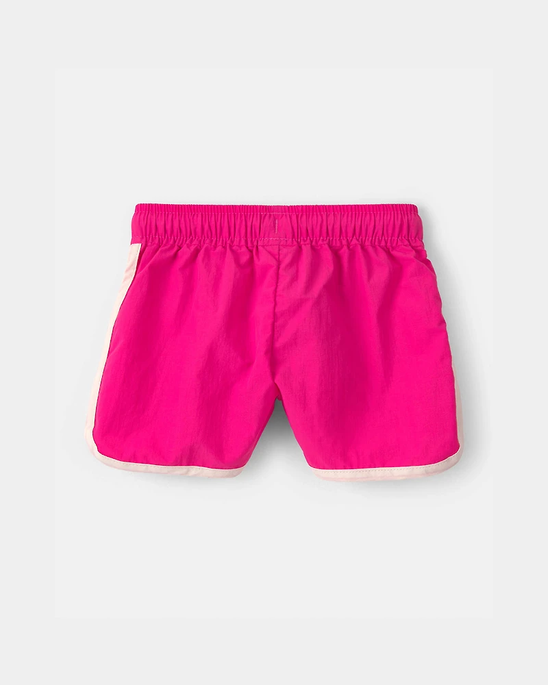 Baby Girl Colorblock Active Shorts - Pink