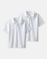 Boys -Pack Uniform Piqué Polo Shirts