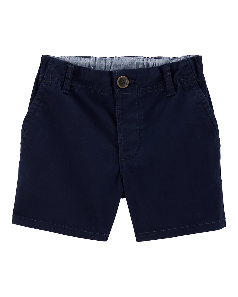 Baby Stretch Chino Uniform Shorts - Navy