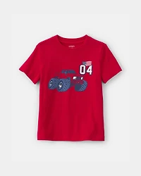 Toddler Boy Fourth Of July Monster Truck Graphic Tee - Red