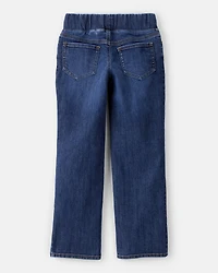 Girls Mid-Rise Denim Pull-On Jeans - Blue