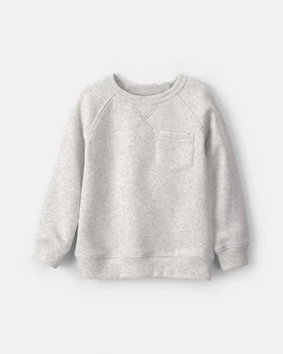 Toddler Boy Fleece Pullover Sweatshirt - Grey