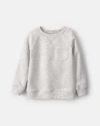 Toddler Boy Fleece Pullover Sweatshirt - Grey