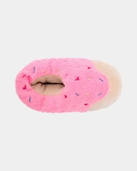 Girls Donut Slippers - Pink/Beige