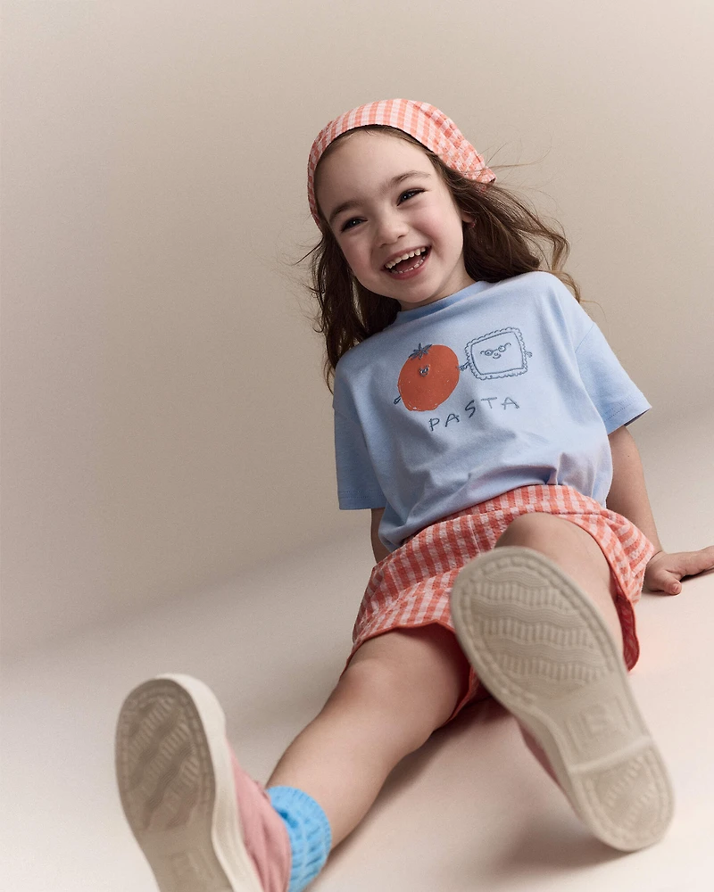 Toddler Pasta Relaxed Graphic Tee - Blue