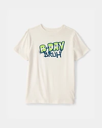 Boys 'B-Day Bruh' Graphic Tee - Ivory