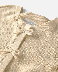 Girls Organic Cotton Sweater Knit Cardigan