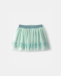 Toddler Girl Disney© Tiana Glitter Tulle Skort - Green