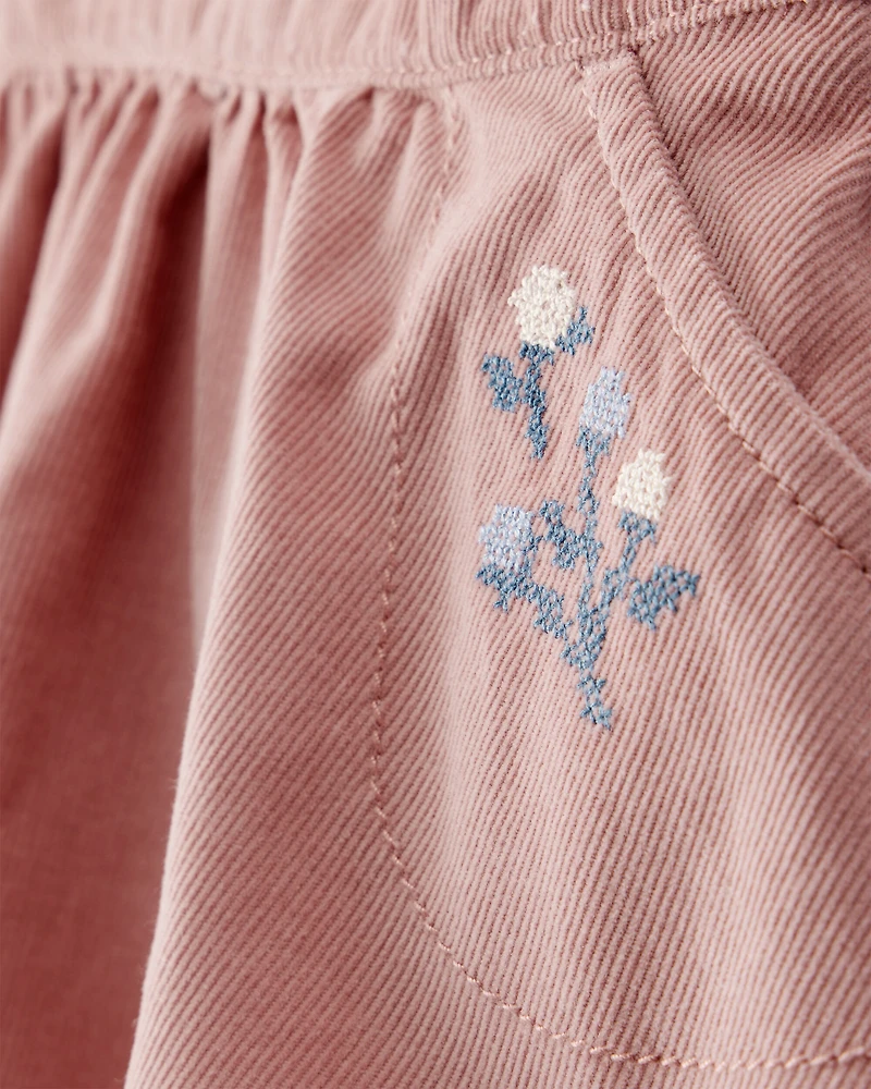 Baby Girl Corduroy Skirt - Pink