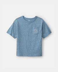 Boys 'State of Palm' Beach Embroidered Graphic Tee - Blue