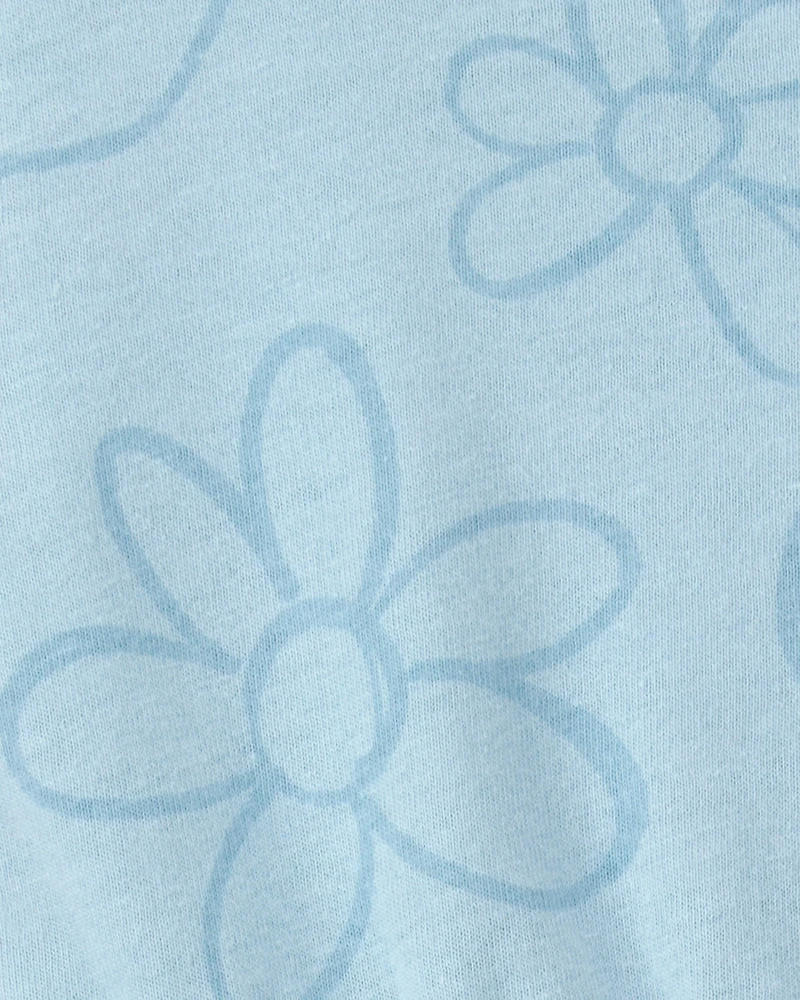 Baby Girl Floral Ladybug Short-Sleeve Dress - Blue