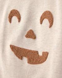 Toddler Pumpkin Halloween Pullover Sweatshirt - Cream