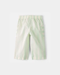 Baby Girl Striped Pants - Green/Ivory