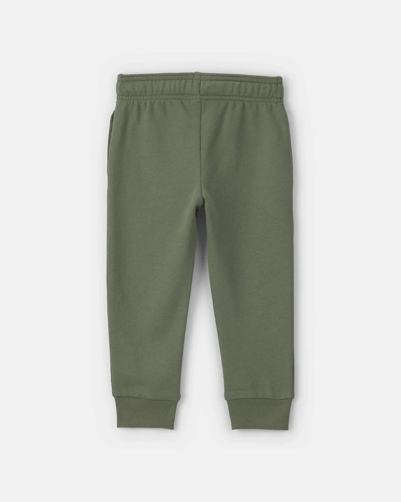 Toddler Boy French Terry Joggers - Olive Green