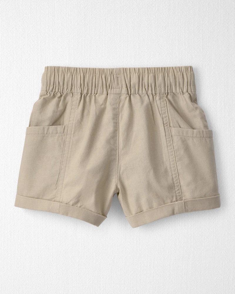 Toddler Boy 2-Piece Top & Short Set Made with Organic Cotton in Red Gingham