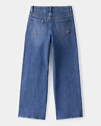 Girls High Rise Distressed Denim Jeans - June Wash