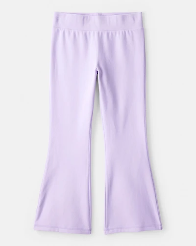 Girls Microfleece Flare Pants - Purple
