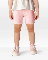Toddler Iconic Denim Shorts: Frayed Hem - Pink