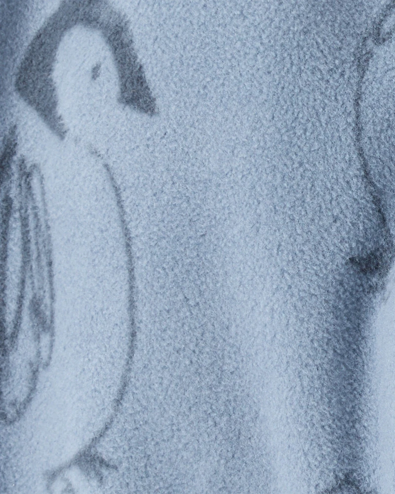 Baby Boy Penguin Fleece Joggers - Blue