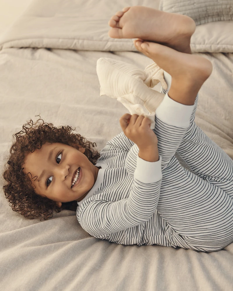 Toddler Organic Cotton Pajamas Set in Stripes