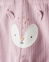 Baby Girl 3-Piece Woodland Creatures Long-Sleeve Bodysuits & Pant Set - Pink/White