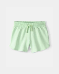 Girls French Terry Shorts - Green