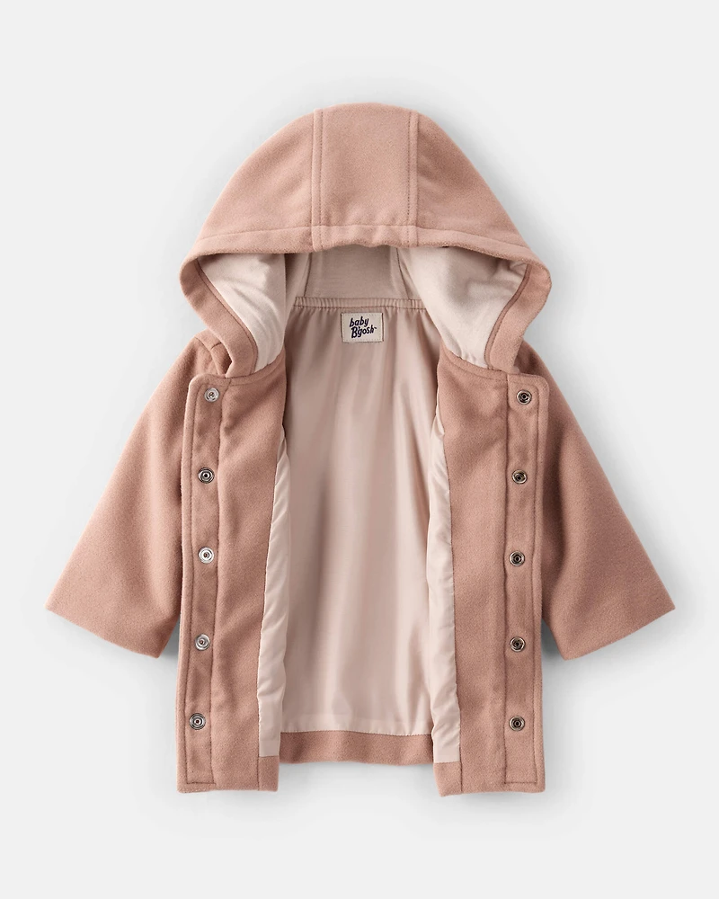 Baby Boy Long-Sleeve Hooded Fashion Jacket - Brown