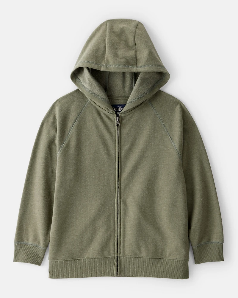 Boys DayDream Fleece Zip-Up Hoodie - Green
