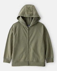 Boys DayDream Fleece Zip-Up Hoodie - Green