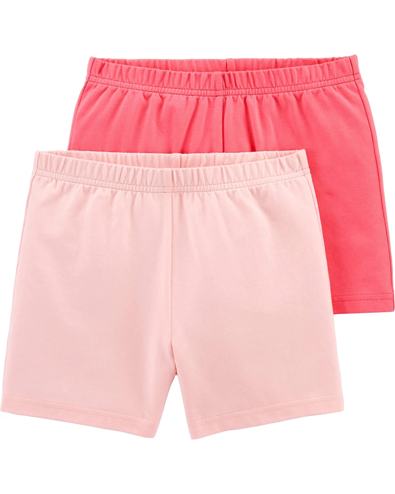 Kid 2-Pack Tumbling Shorts - Pink