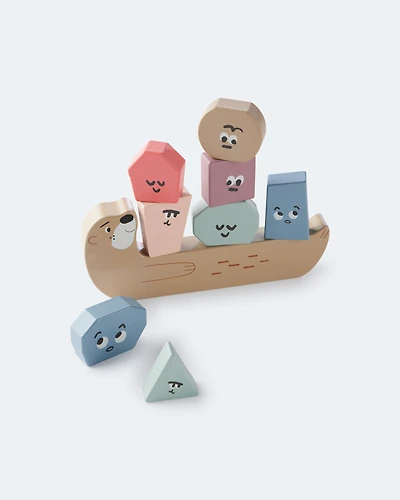 Toddler Otter Wooden Stacker Activity Set
