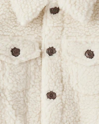 Toddler Teddy Fleece Jacket - Cream