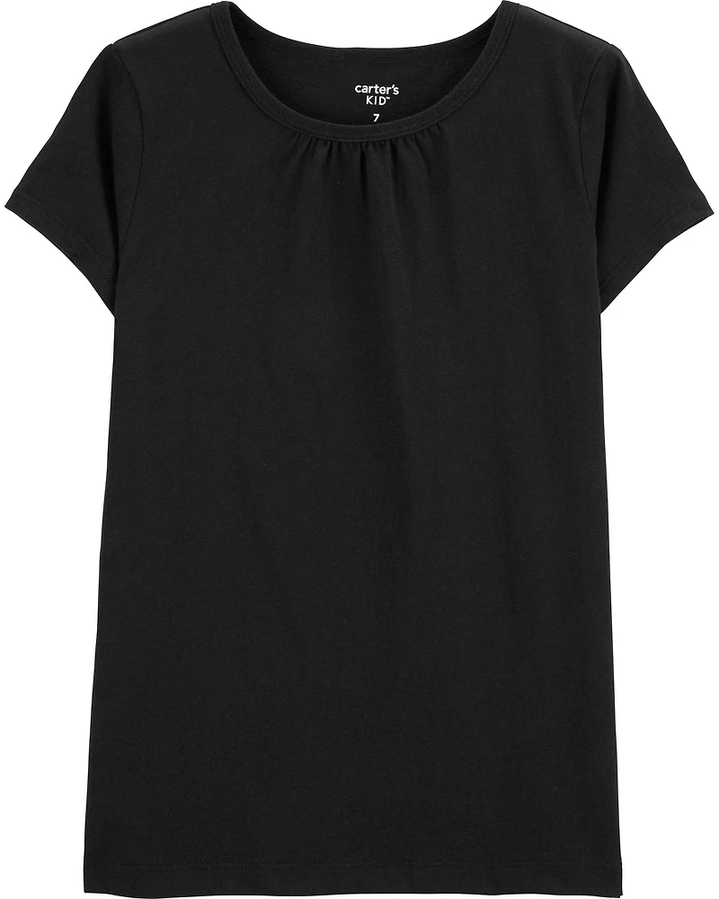 Girls Cotton Tee - Black