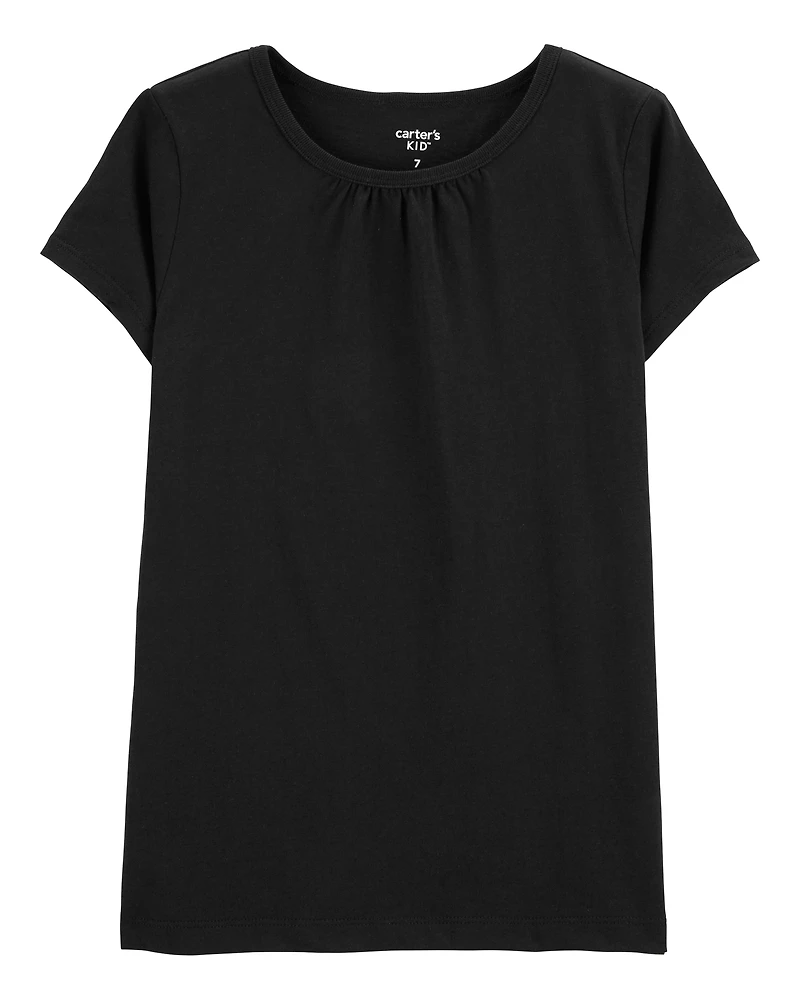 Girls Cotton Tee - Black