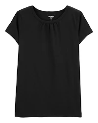 Girls Cotton Tee - Black