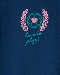 Girls French Terry Pullover Sweatshirt - Blue