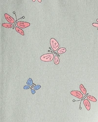 Toddler Girl Butterfly Flare Pull-On Stretch Leggings - Green