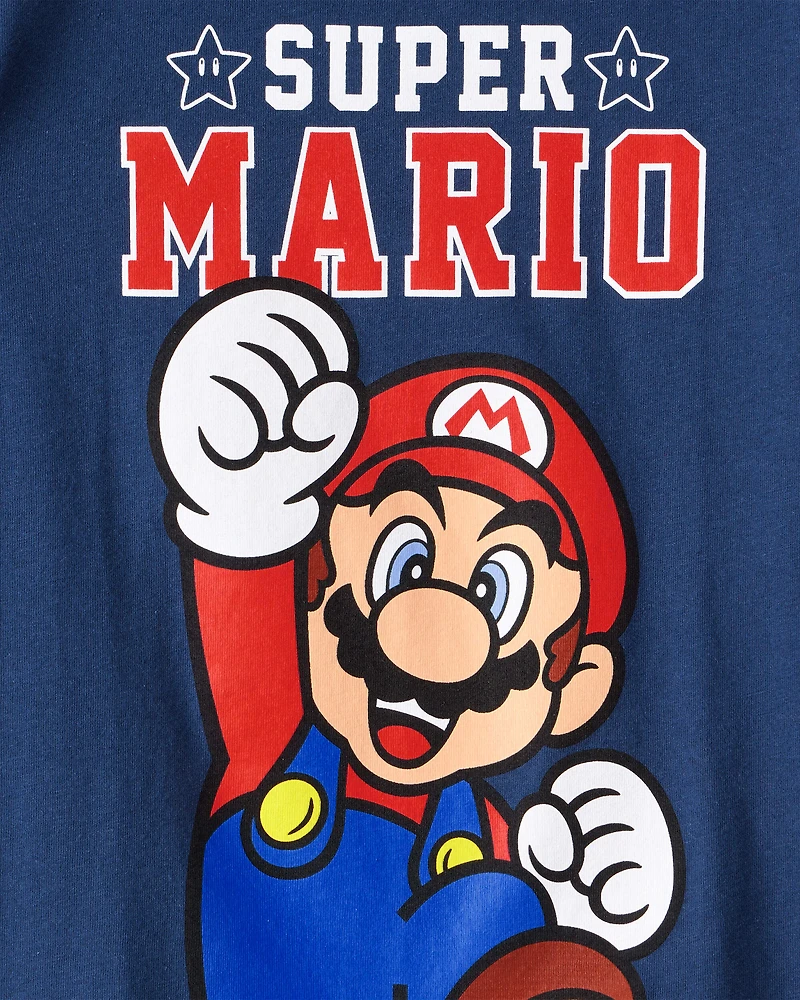 Toddler Boy Super Mario Short-Sleeve Graphic Tee - Blue